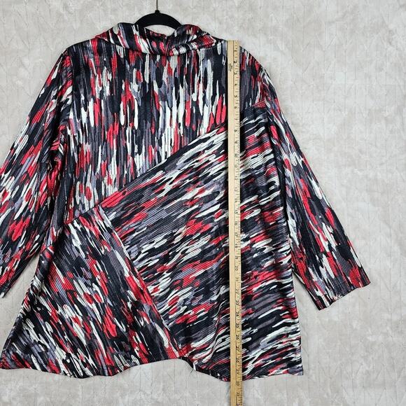 Ali Miles Blouse 1X Cowl Neck Artsy Art Wear Relaxed Classic Old Money Timeless - Picture 5 of 7